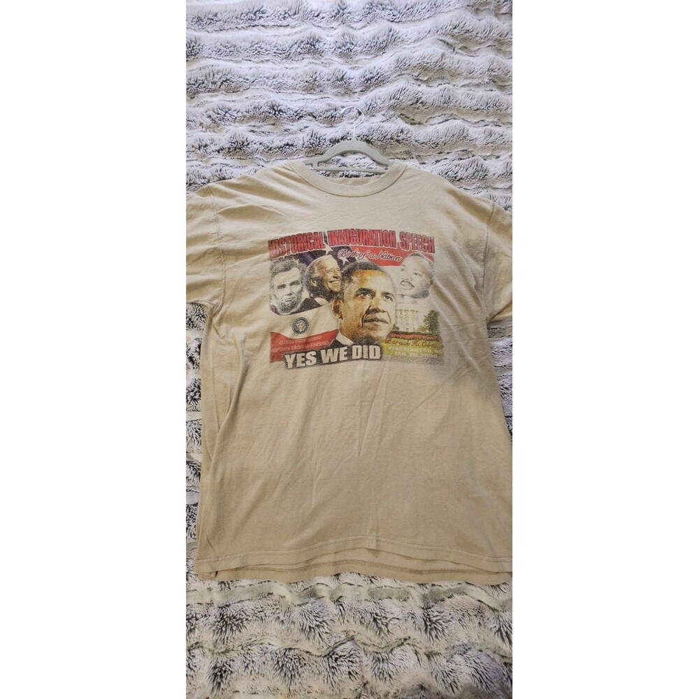 Barack Obama 2009 Inauguration Speech Cotton T-Shirt Political Memorabilia